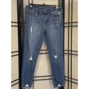 Articles of Society Womens Skinny Ankle Jeans Sz 29 X 25 Stretch Slight Distress